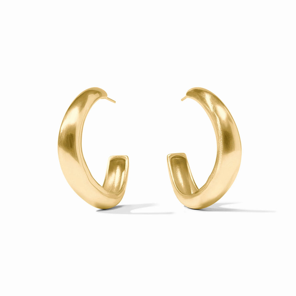 Julie Vos 24K Gold Plated Wave - Shaped Hoop Earrings
