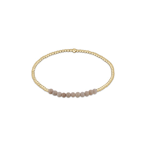 enewton 6.25-inch Gold Bliss Gemstone 2-millimeter Bead Bracelet - Riverstone Jewelry Piece