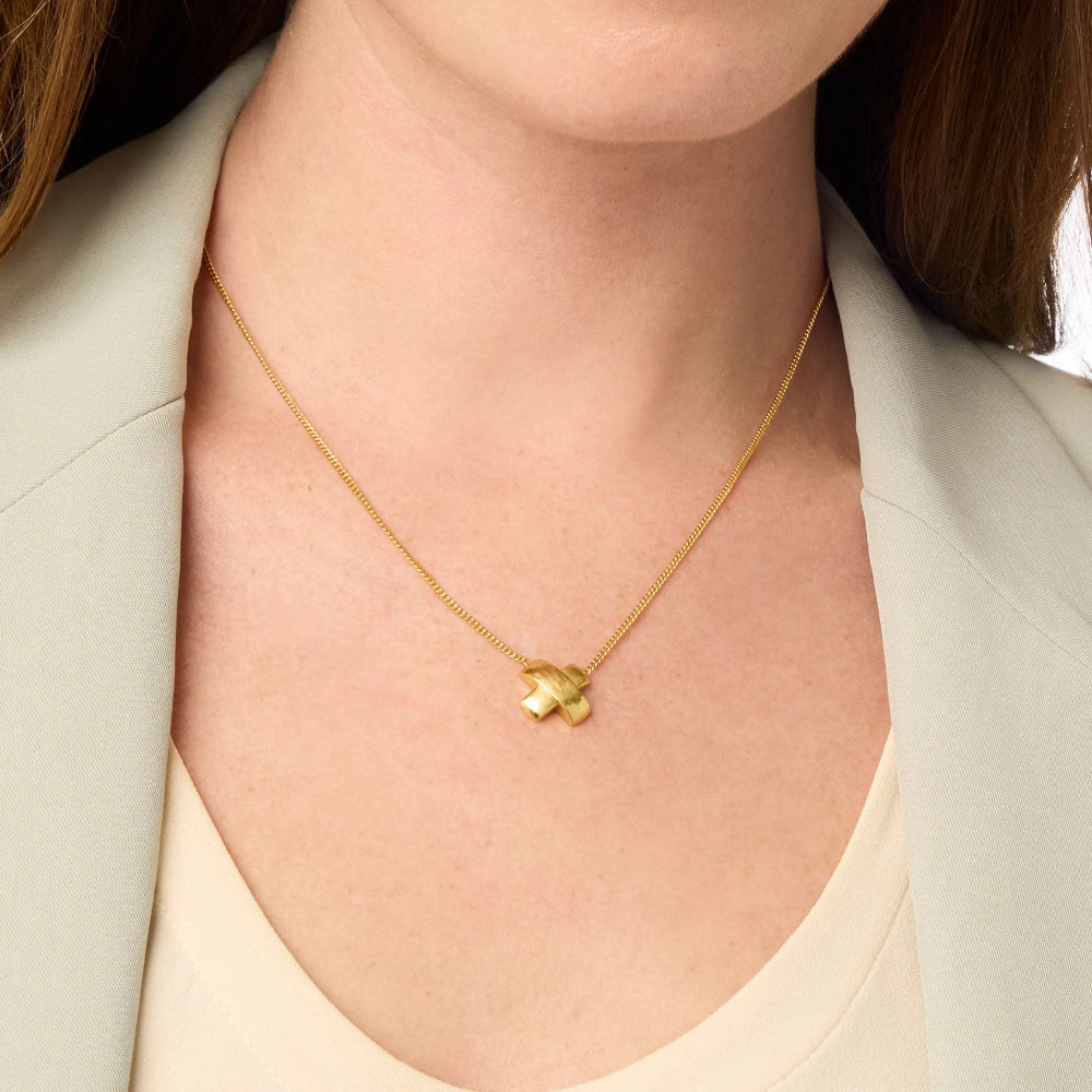 Julie Vos Catalina Exquisite Delicate X - Shaped Gold - Plated Necklace