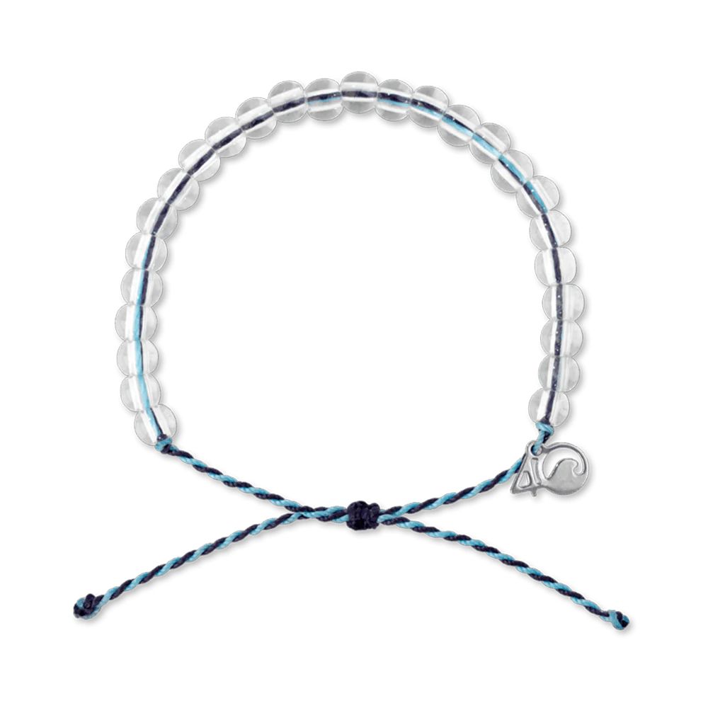 4Ocean Light Blue & Purple Beaded Whale Bracelet for Ocean Conservation
