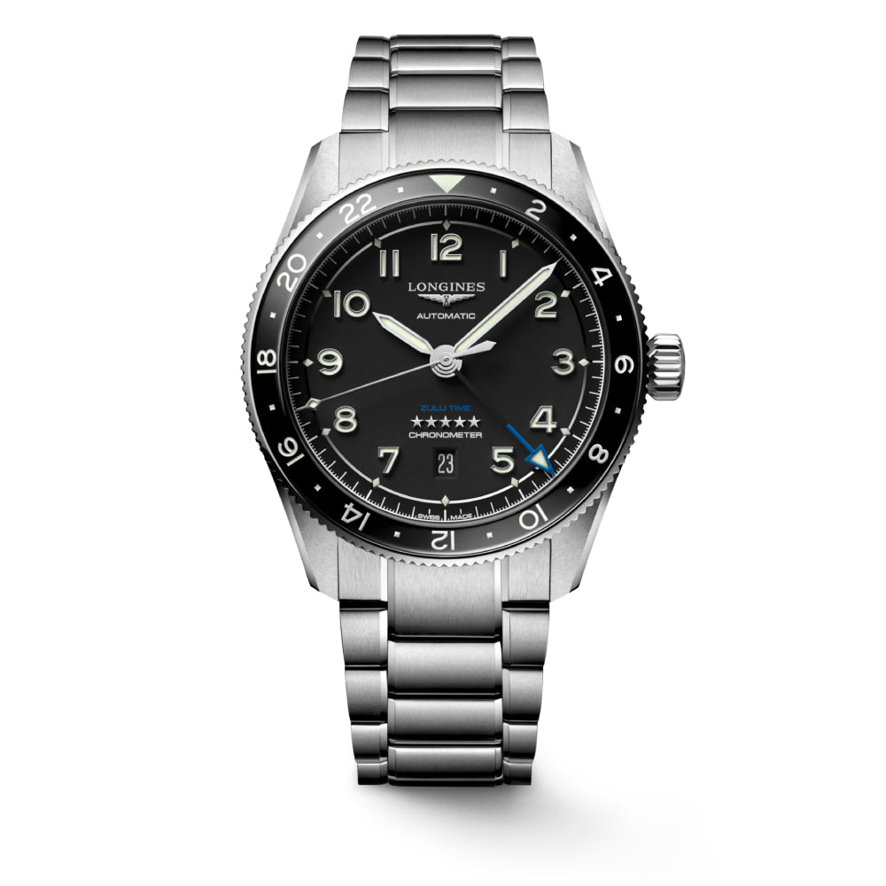 Longines Automatic Spirit Zulu Time Watch with 42mm Case