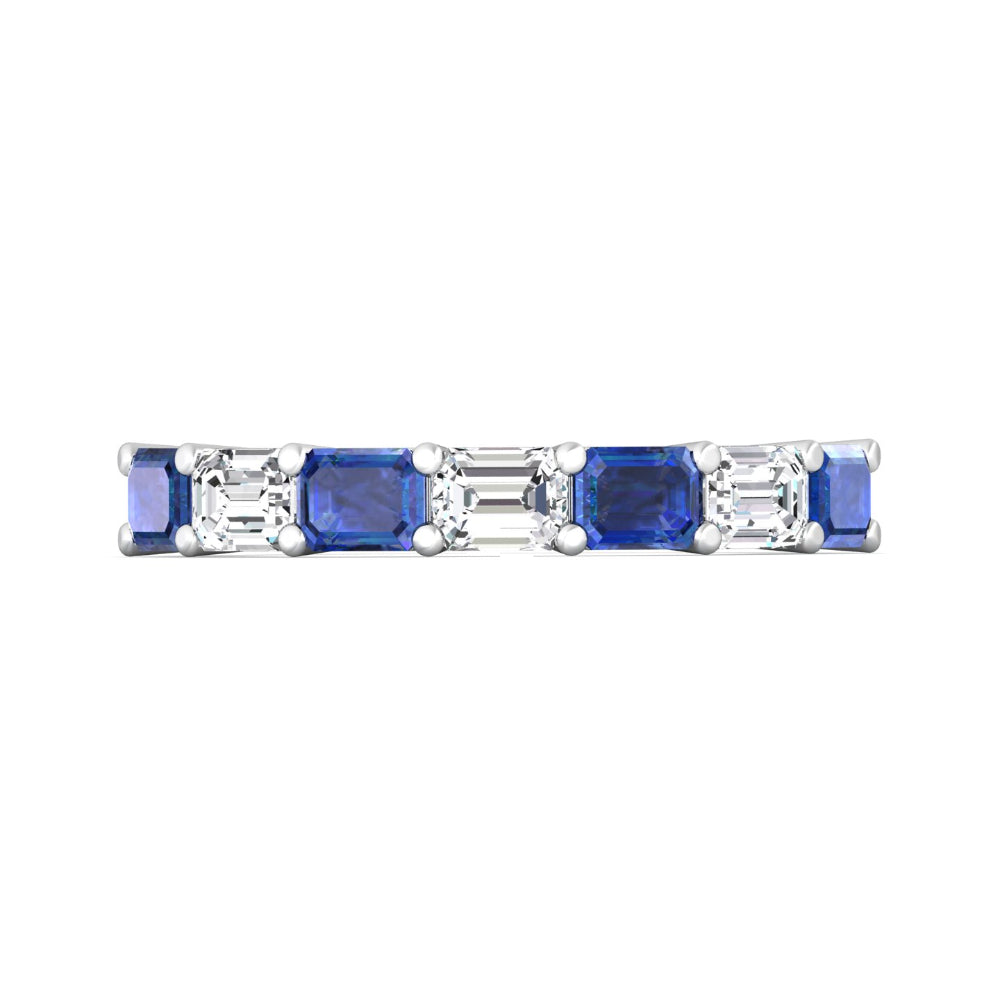 14k Gold Martin Flyer Band with Stunning Sapphires and Diamonds