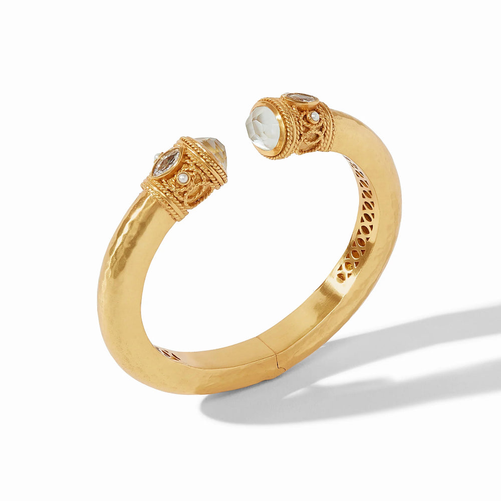 Julie Vos Monaco Style Demi Cuff with Freshwater Pearls and CZ