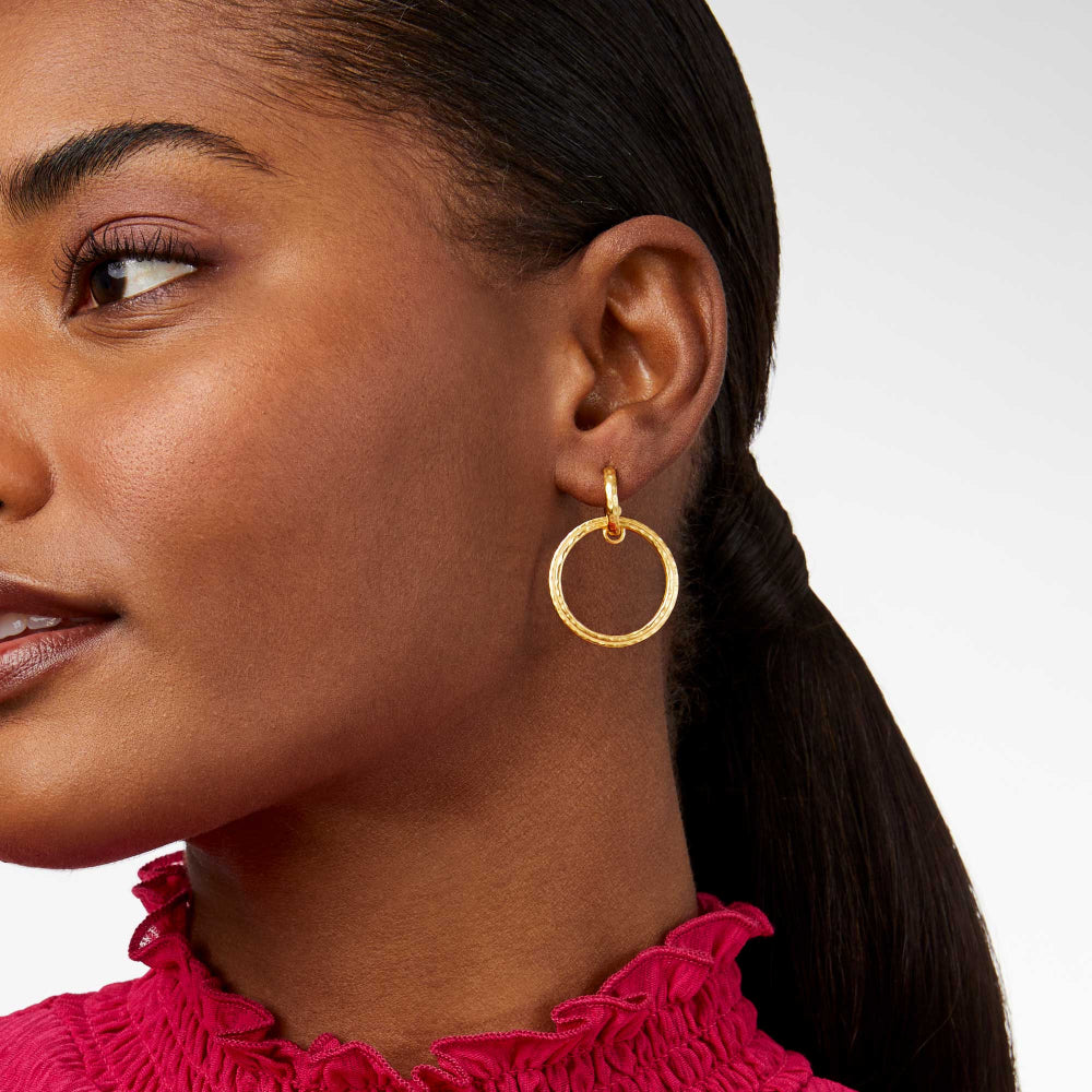 Julie Vos 24k Gold Plated 6-in-1 Astor Charm Earrings