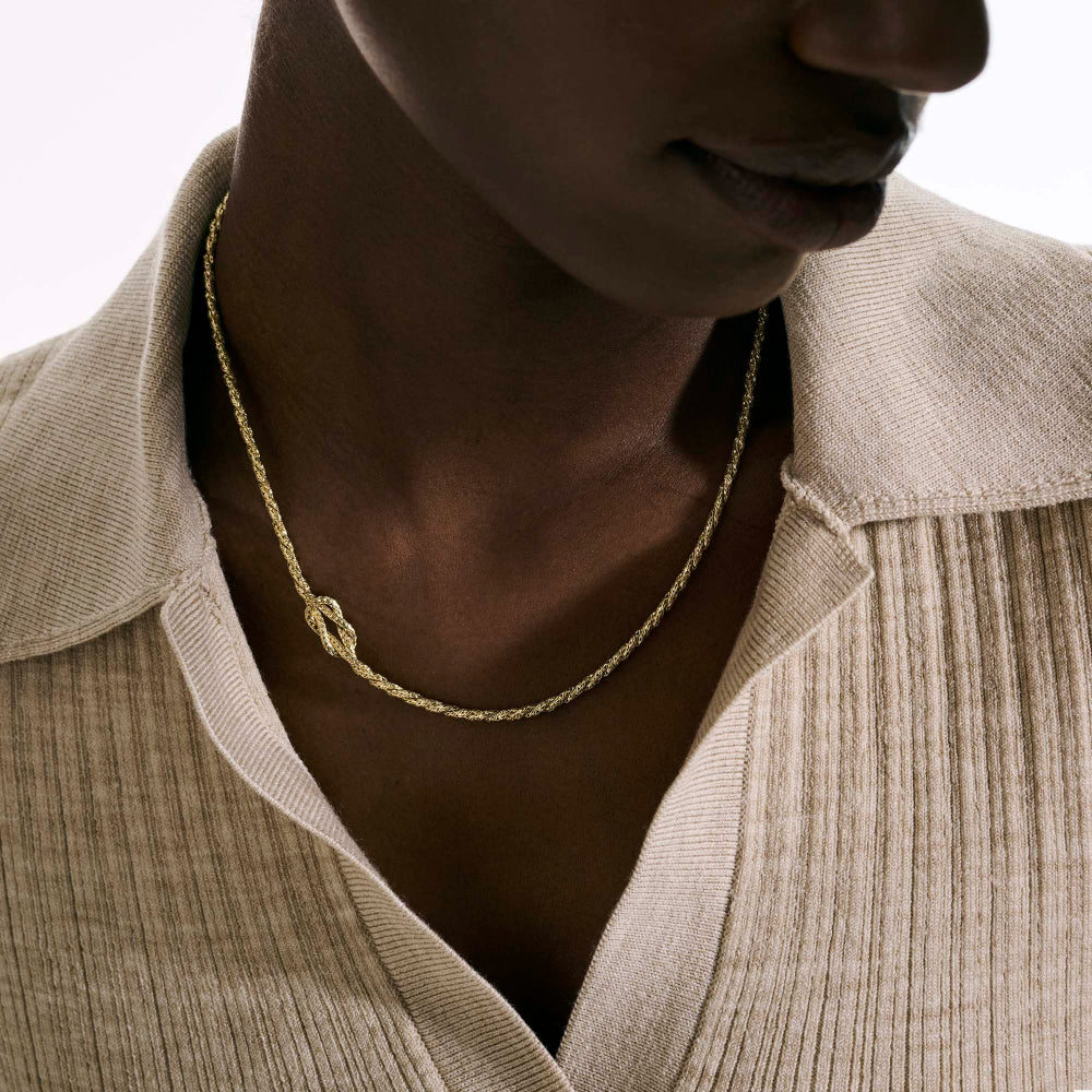 John Hardy 14k Yellow Gold Love Knot Necklace, 2.5mm Gauge, 18'