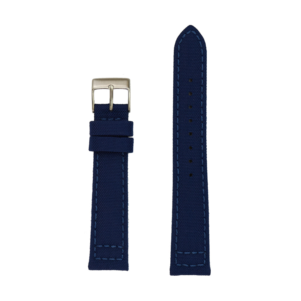 Authentic Navy Cordura Medium Padded Stitched Watch Band