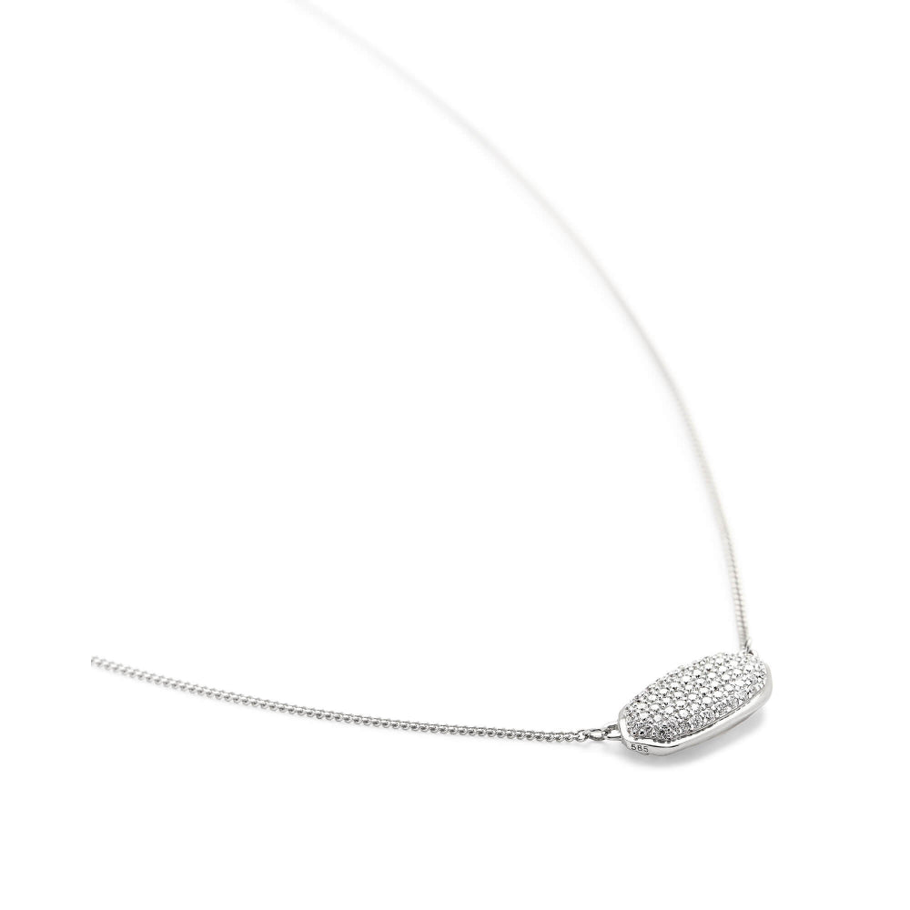 Kendra Scott Elisa 14k Gold Diamond Pendant Necklace with Pave White Diamonds for Timeless Jewelry Statement