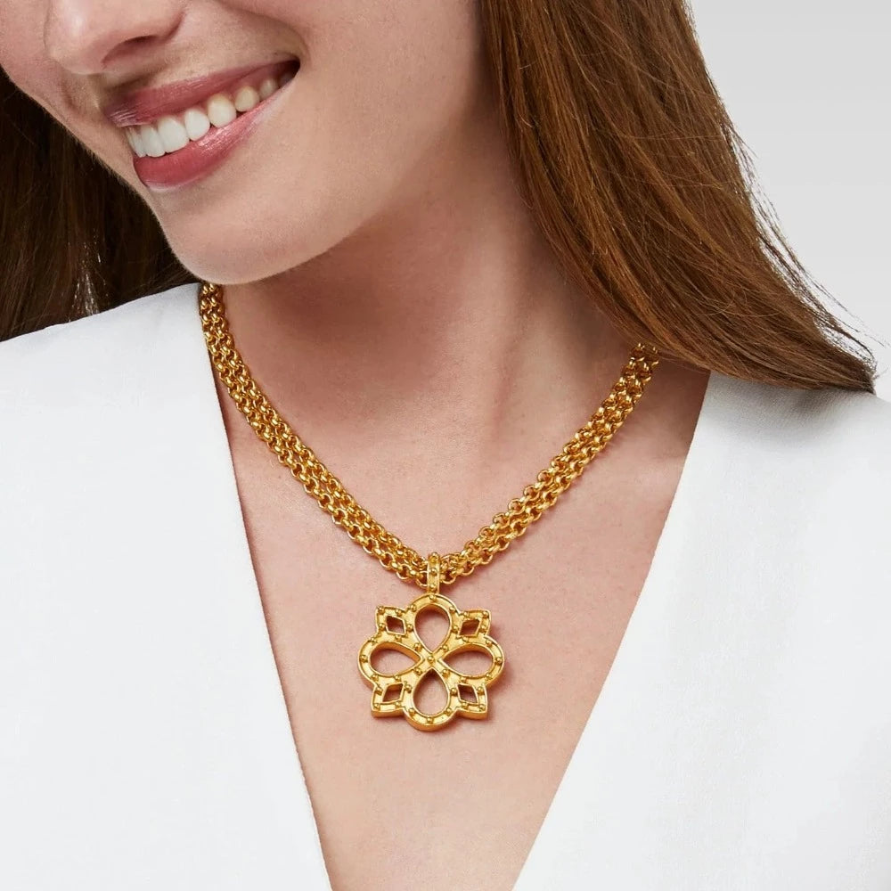 Julie Vos SoHo Reversible Mixed Metal and Gold Plated Pendant Necklace
