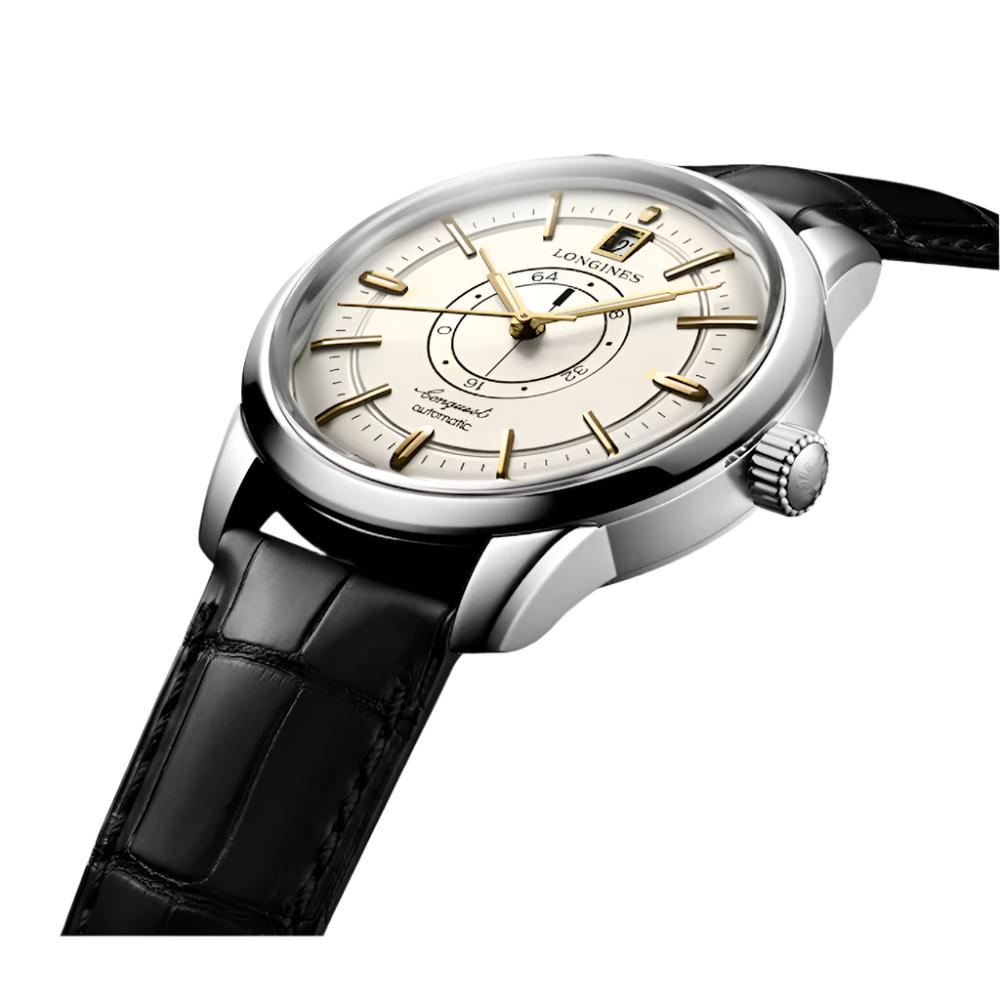 Longines Conquest Heritage Automatic Wristwatch with 38mm Case and Central Power Reserve Feature
