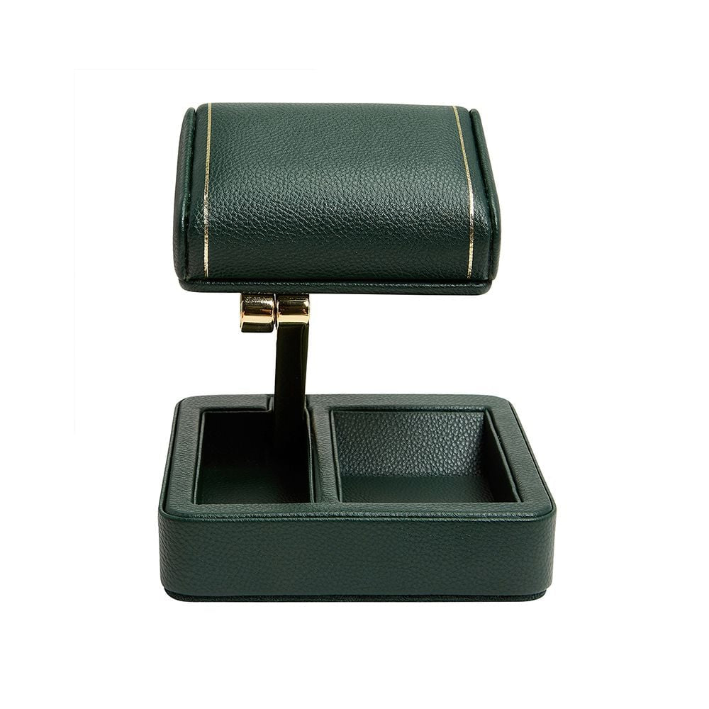 Green British Racing Style Single Travel Watch Stand by Wolf Designs for Watch Display