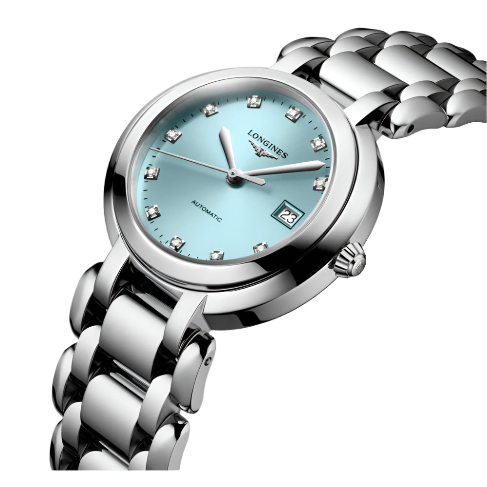 Longines Primaluna Ladies' 30mm Automatic Diamond-Embedded Wristwatch