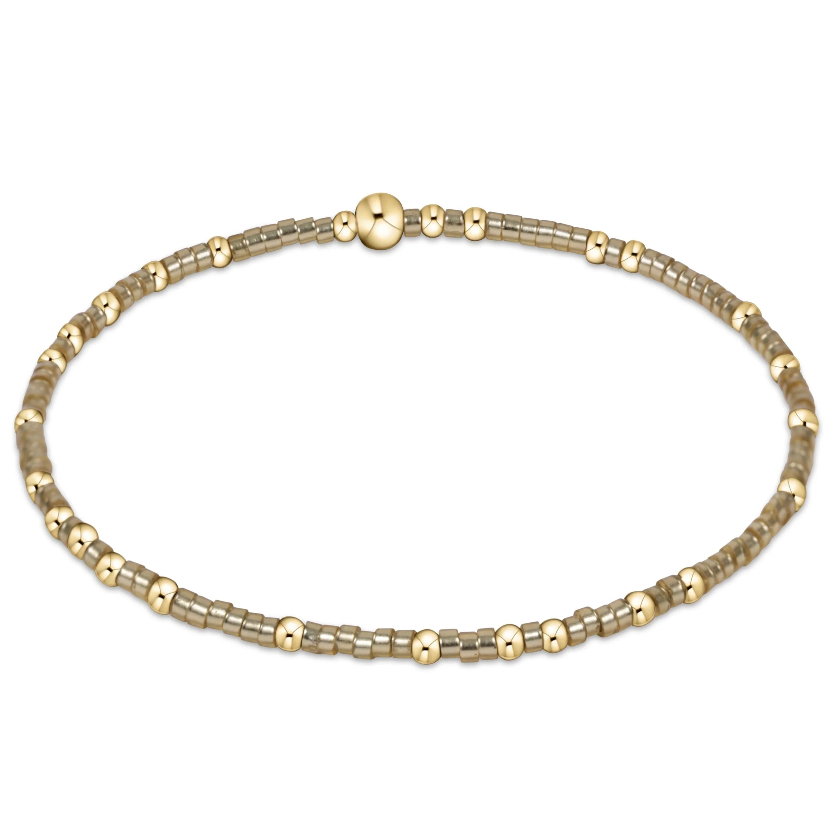 enewton 5.5-inch egirl Style Gameday Bracelet - Solid Unwritten Hope Design with 14kt Gold-Filled Beads