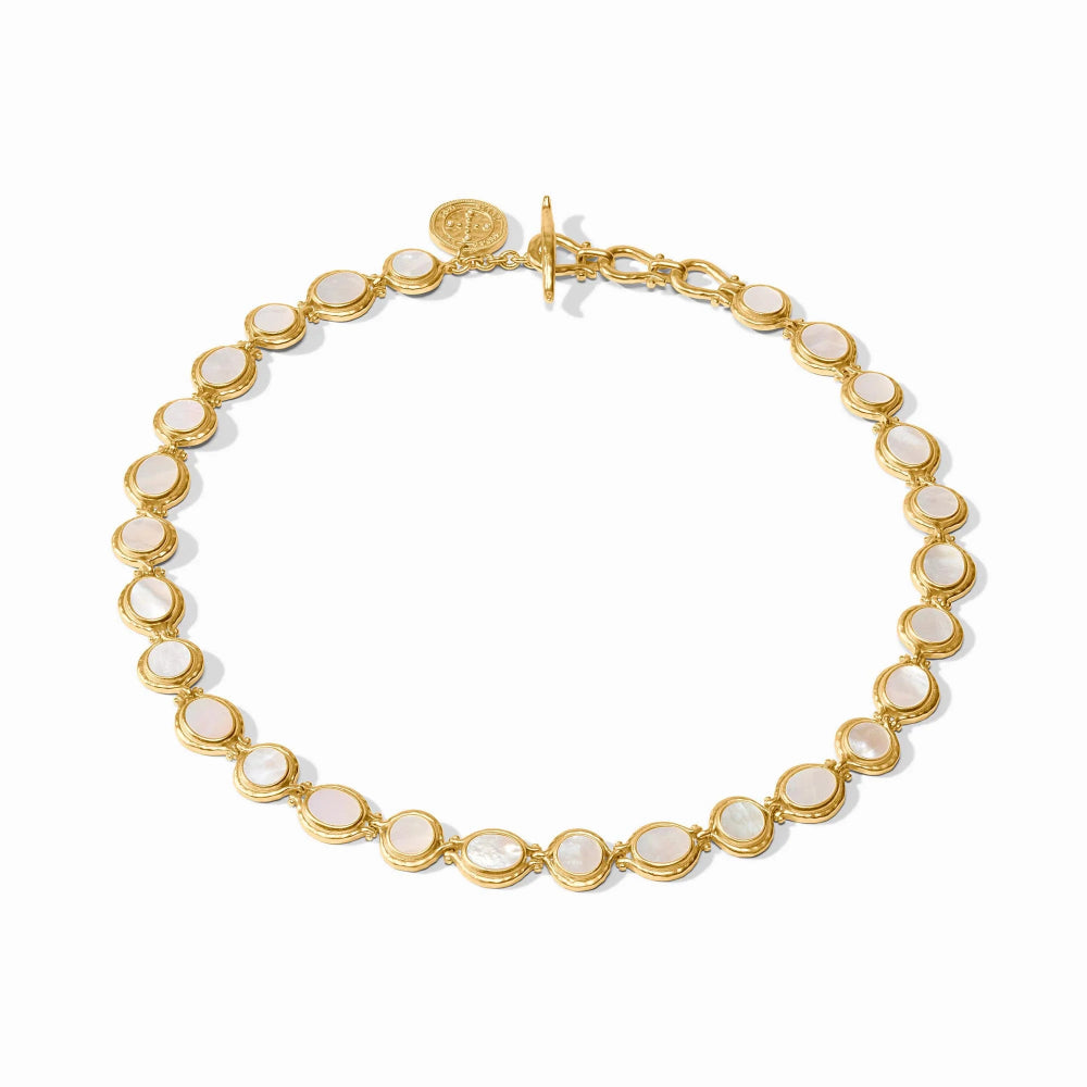 Julie Vos Adjustable Mother of Pearl Saratoga Tennis Necklace