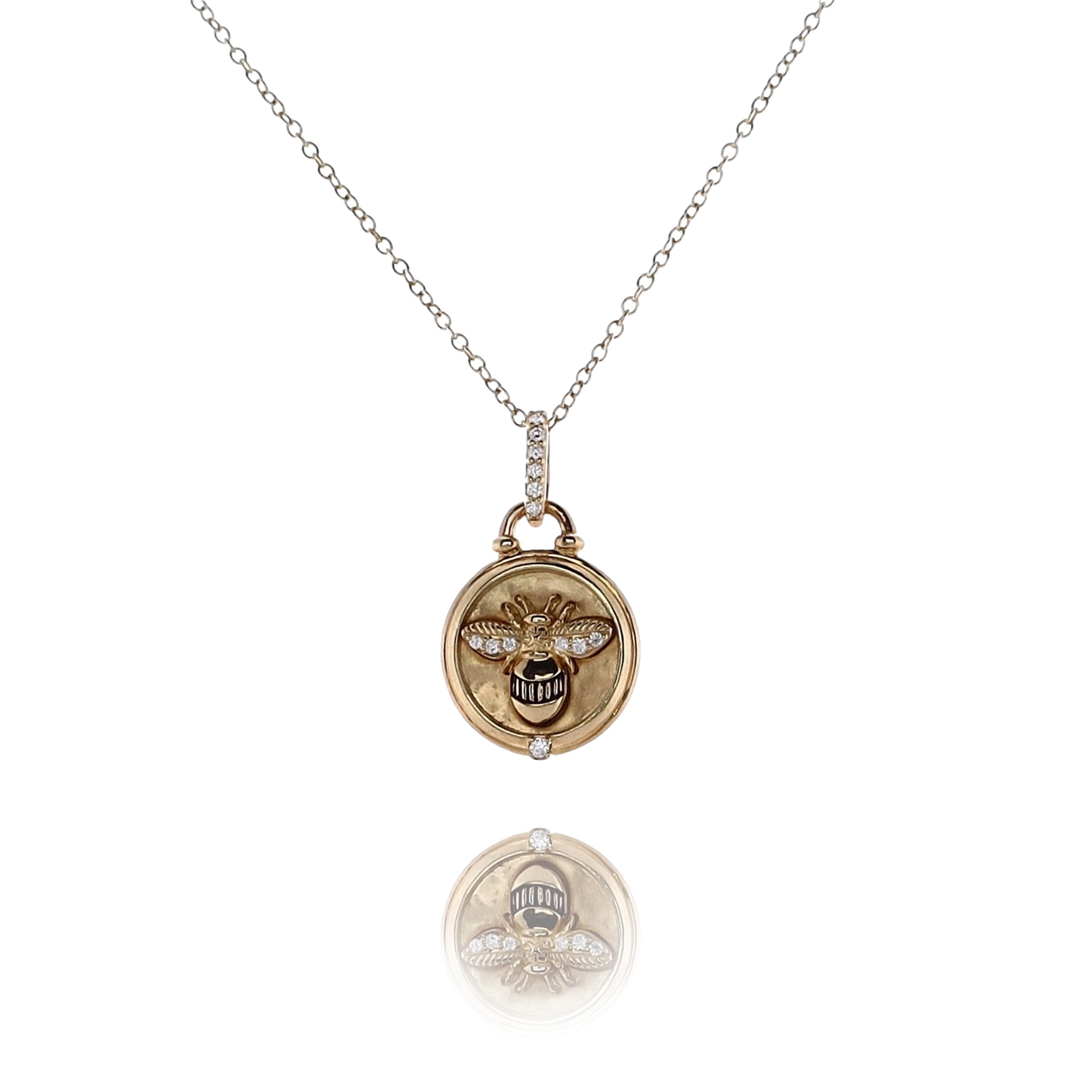 Judith Ripka Little Luxuries Collection Bumble Bee Inspired Gold Necklace