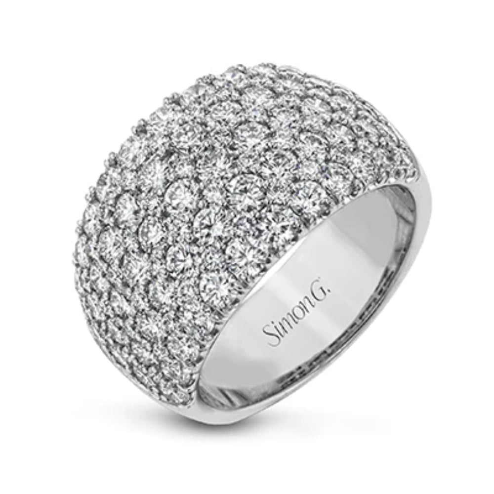 Simon G. Platinum Anniversary Ring with Simon - Set Five - Row White Diamonds