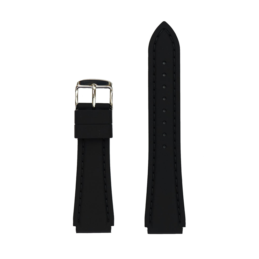 Black Silicone Molded Watch Band for Wristwatches