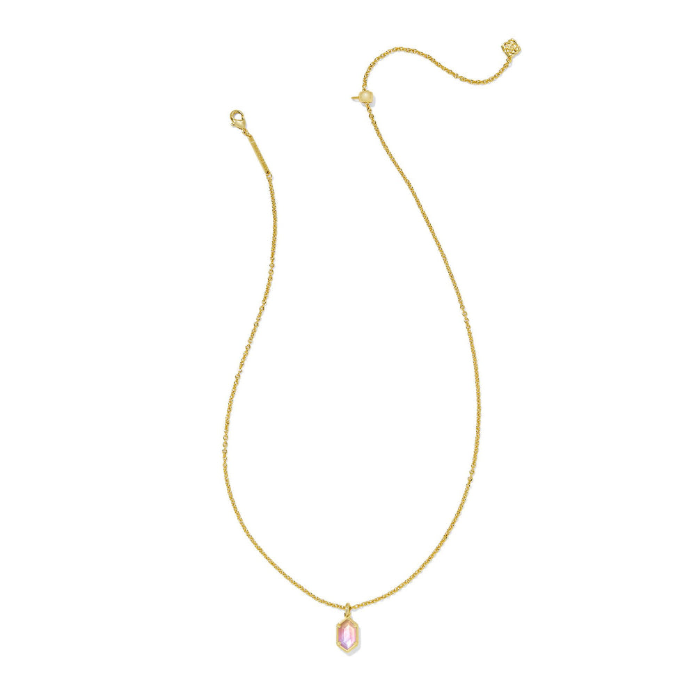 Kendra Scott Gold Sunrise Watercolor Hallie Short Pendant Necklace