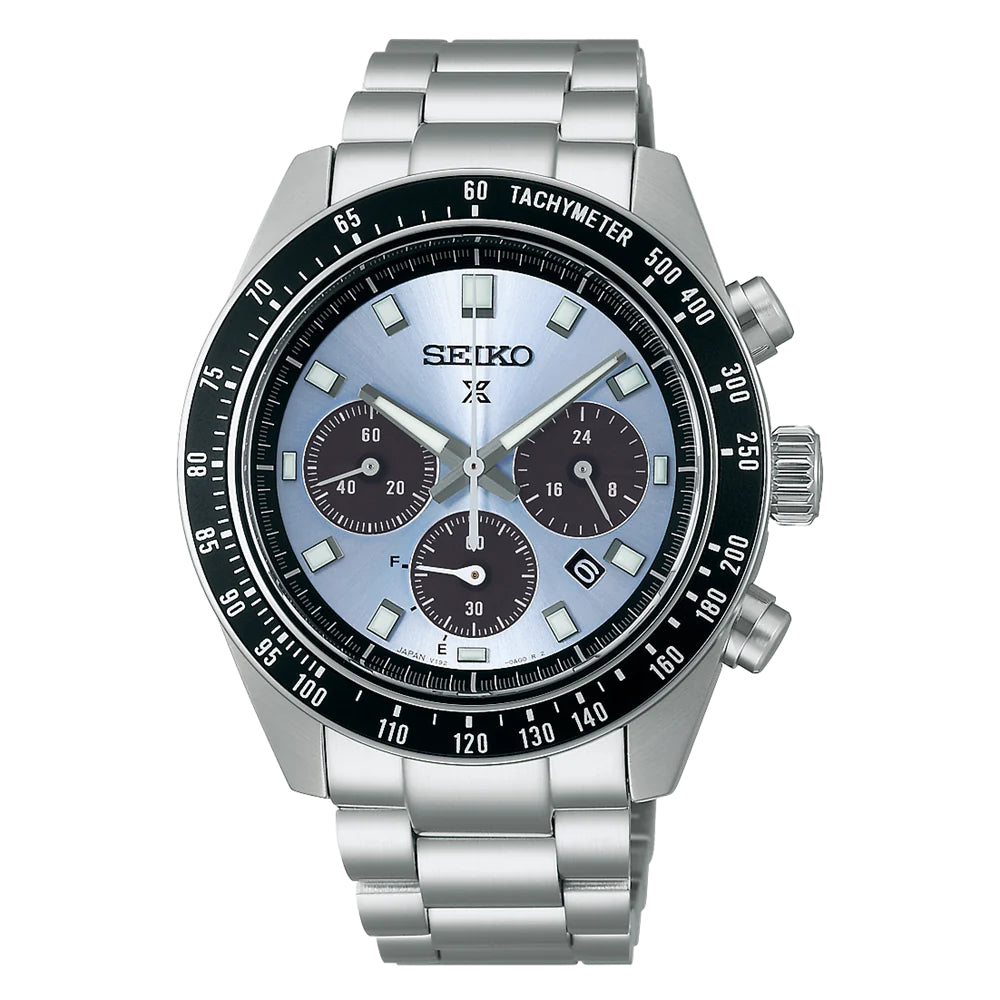 Seiko Prospex 41mm Solar Speedtimer Watch SSC935 with Crystal - Inspired Dial