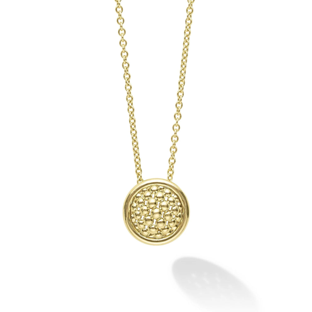 Lagos Meridian 18k Gold Circular Pendant Necklace for Women - A Timeless Jewelry Piece