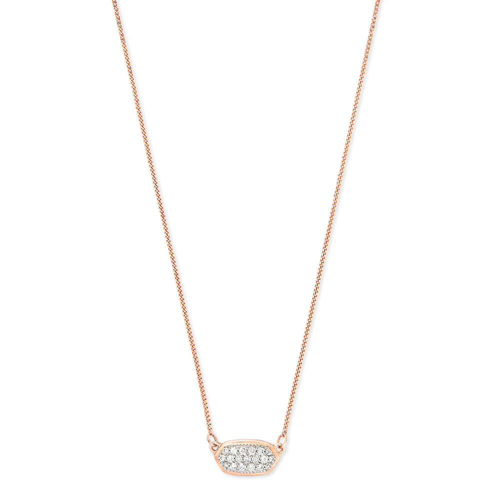 Kendra Scott 14k Rose Gold Pave White Diamond Lisa Pendant Necklace