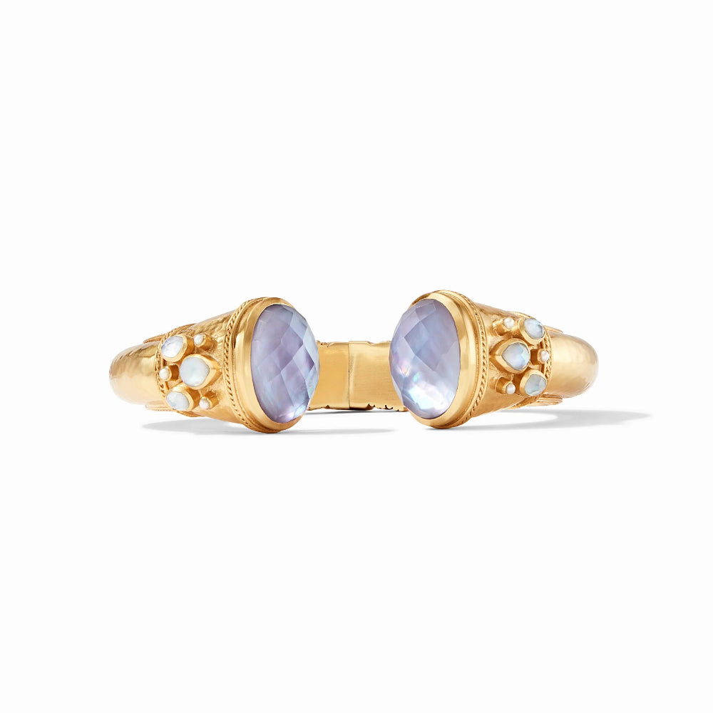 Julie Vos Gorgeous Rose - Cut Endcap 24K Gold - Plated Cannes Cuff