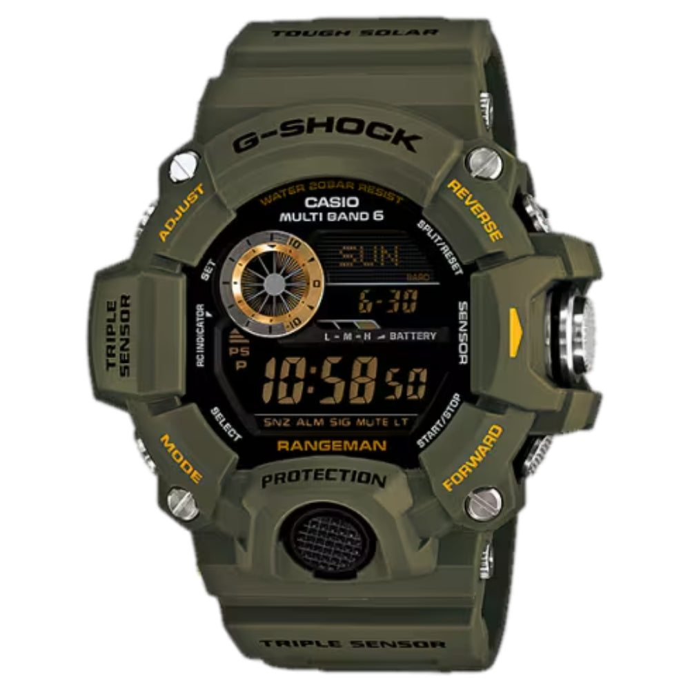 G-Shock Master of G Rangeman GW9400-3 - Stylish Green Watch