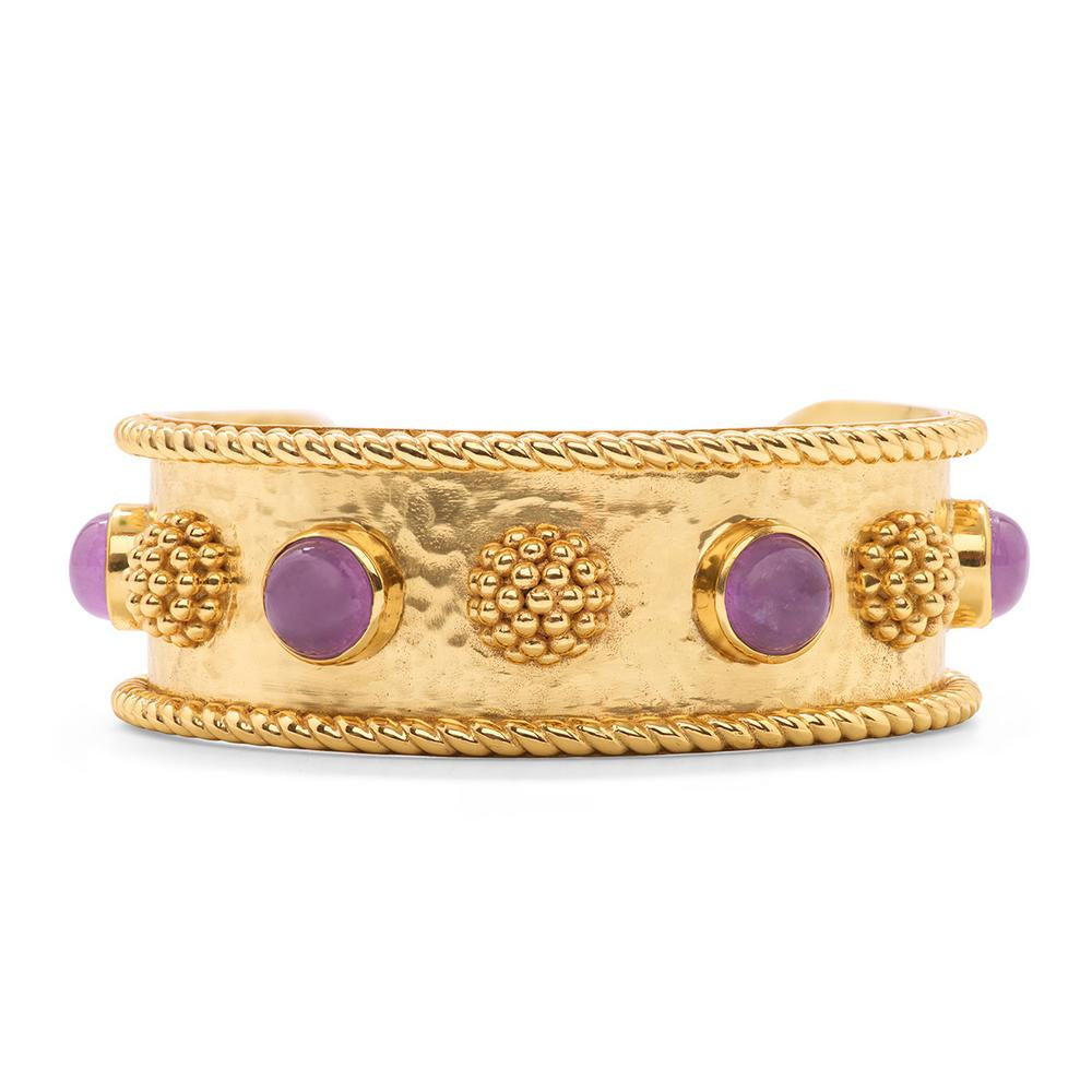 Capucine De Wulf Glamorous Berry Gem Bangle Cuff
