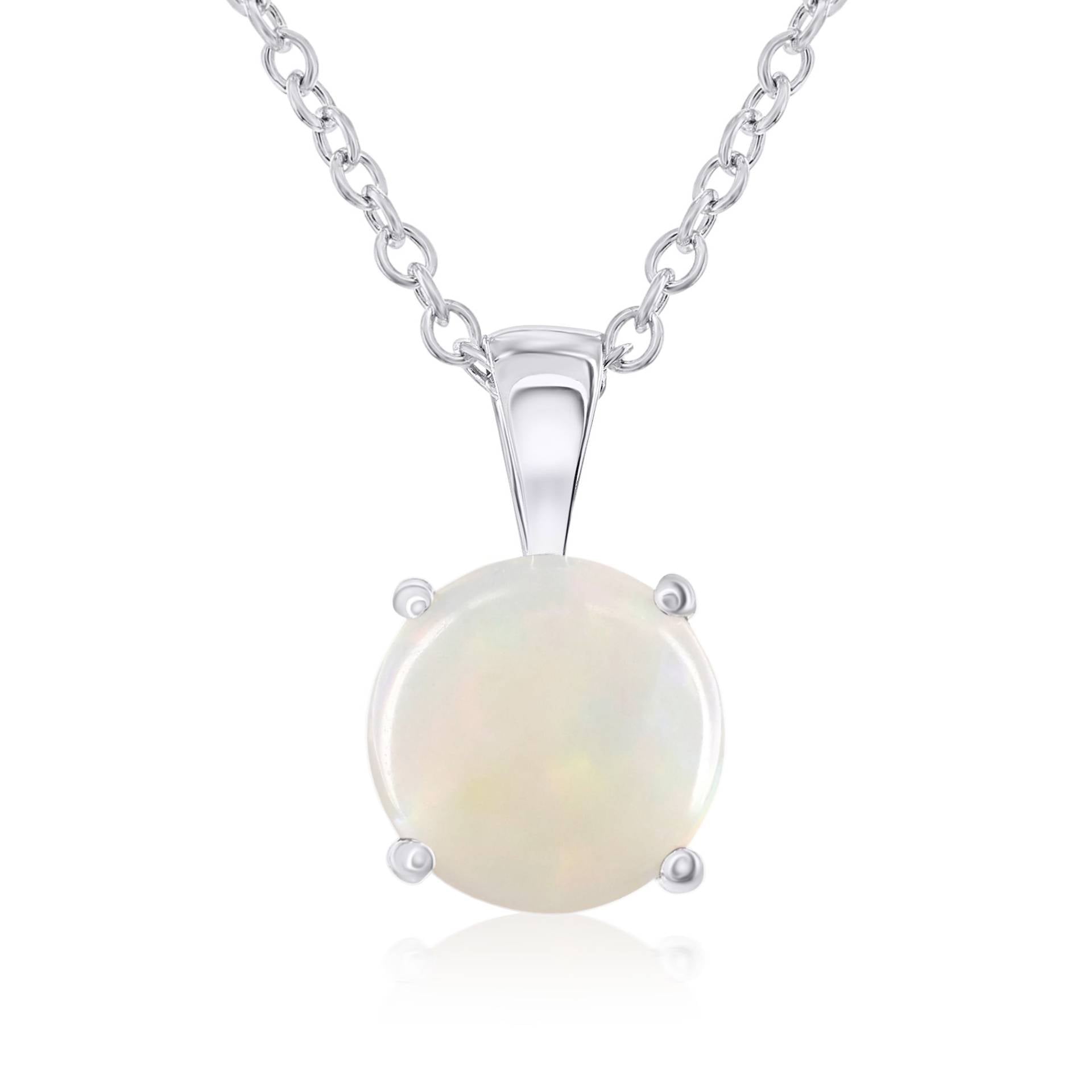 Smyth Jewelers 14k Gold Opal Gemstone Pendant Necklace for Fashion Lovers