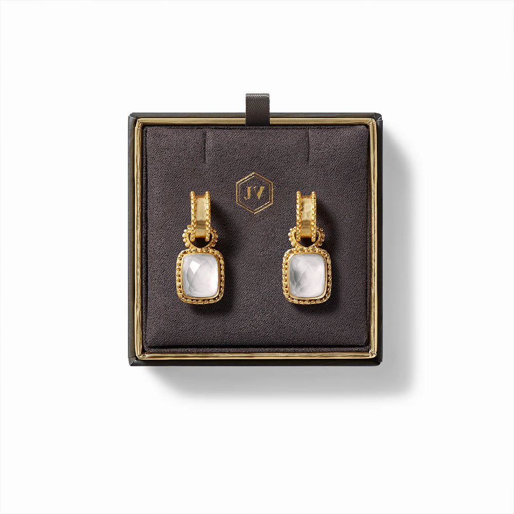 Julie Vos Marbella Reversible Hoop & Charm 24K Gold-Plated Earrings
