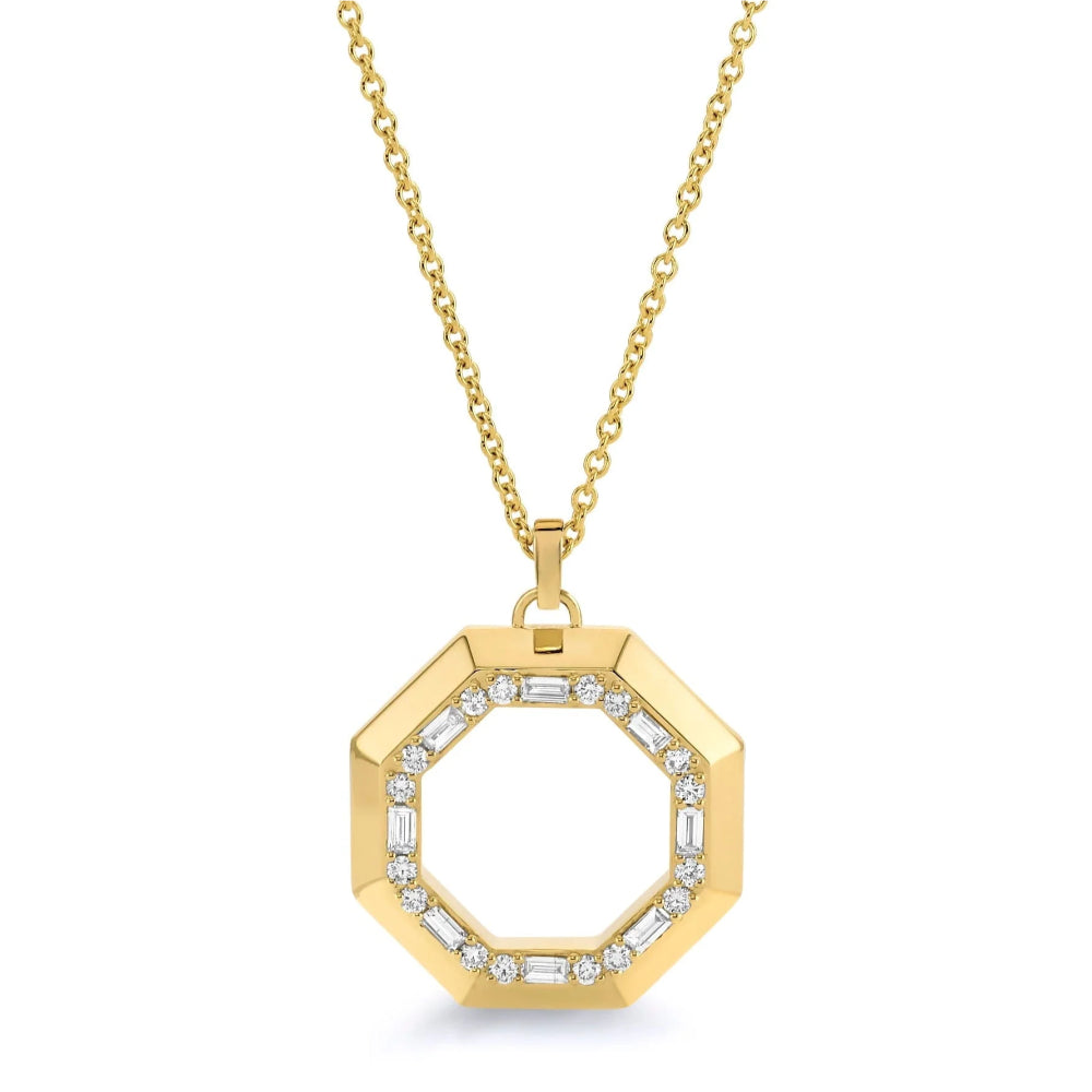 14k Gold Octave Baguette Necklace by Michael M.