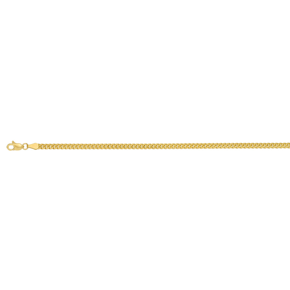 14k Gold Solid Miami Cuban Link Chain for Men and Women with 3.2mm Thickness, 18 Inches Long