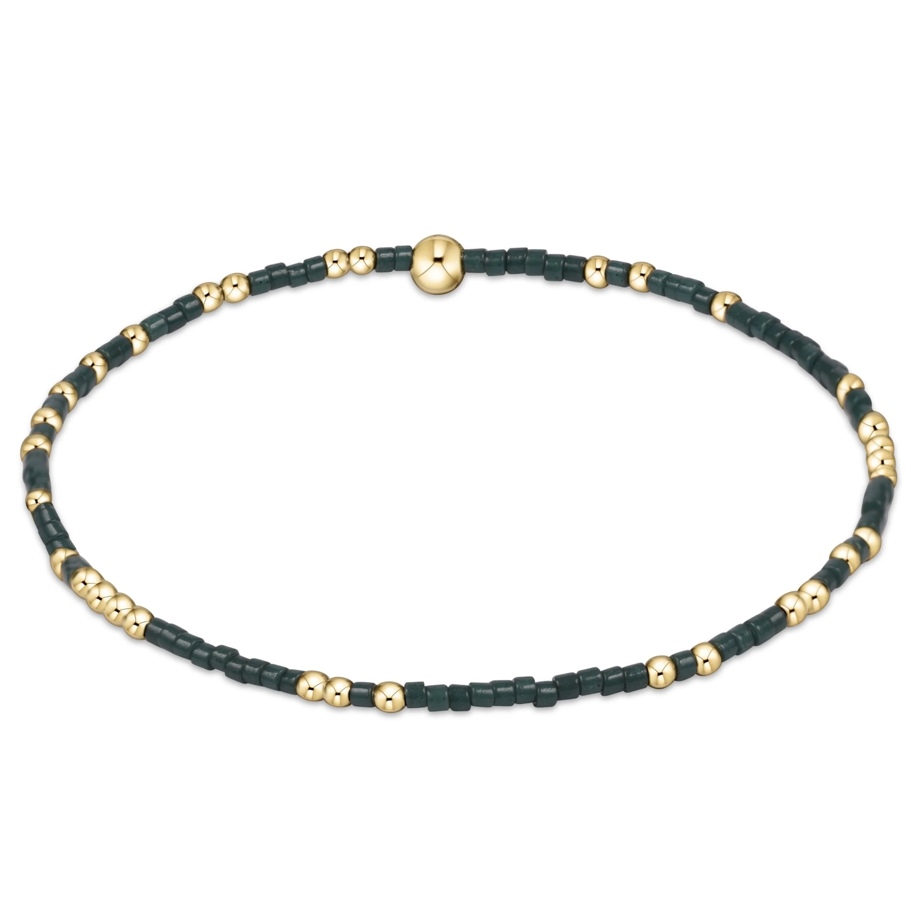 enewton 5.5-inch egirl Style Gameday Bracelet - Solid Unwritten Hope Design with 14kt Gold-Filled Beads