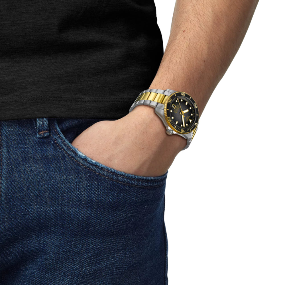 Tissot Seastar 1000 Powermatic 80 Two - Tone Automatic Men's Wristwatch