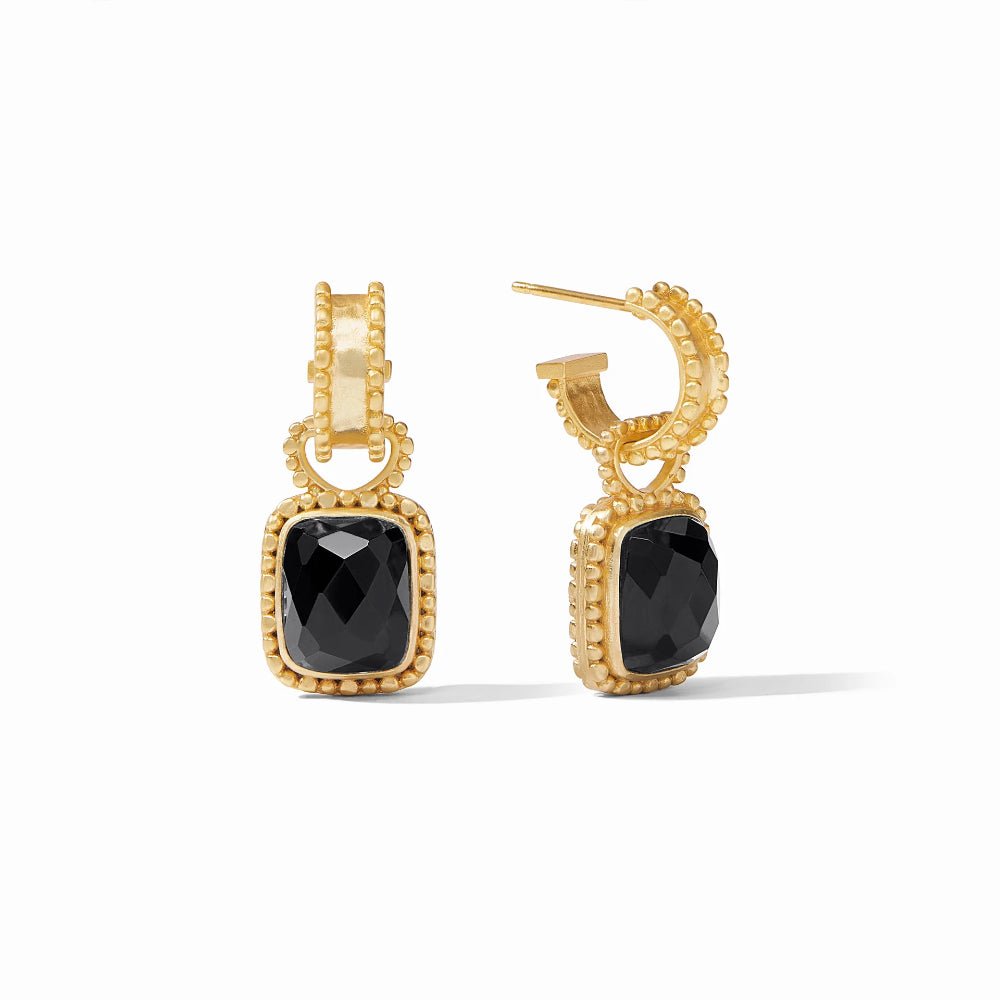Julie Vos Marbella Reversible Hoop & Charm 24K Gold-Plated Earrings