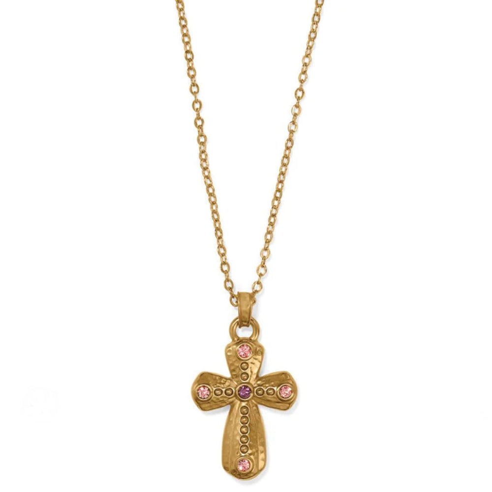 Brighton Majestic and Imperial Style Reversible Cross Gold Plated Necklace for Fashion Lovers