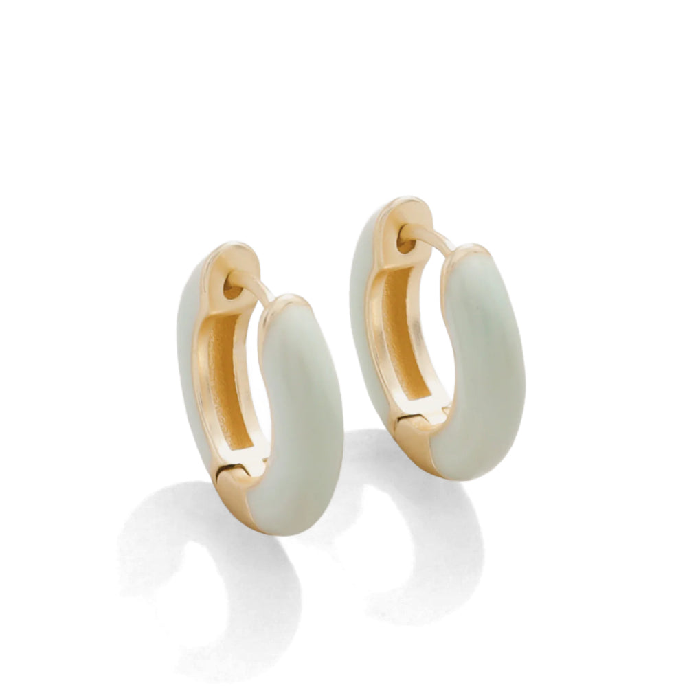 Spartina Clara Fashionable Hinged Enamel Hoop Earrings