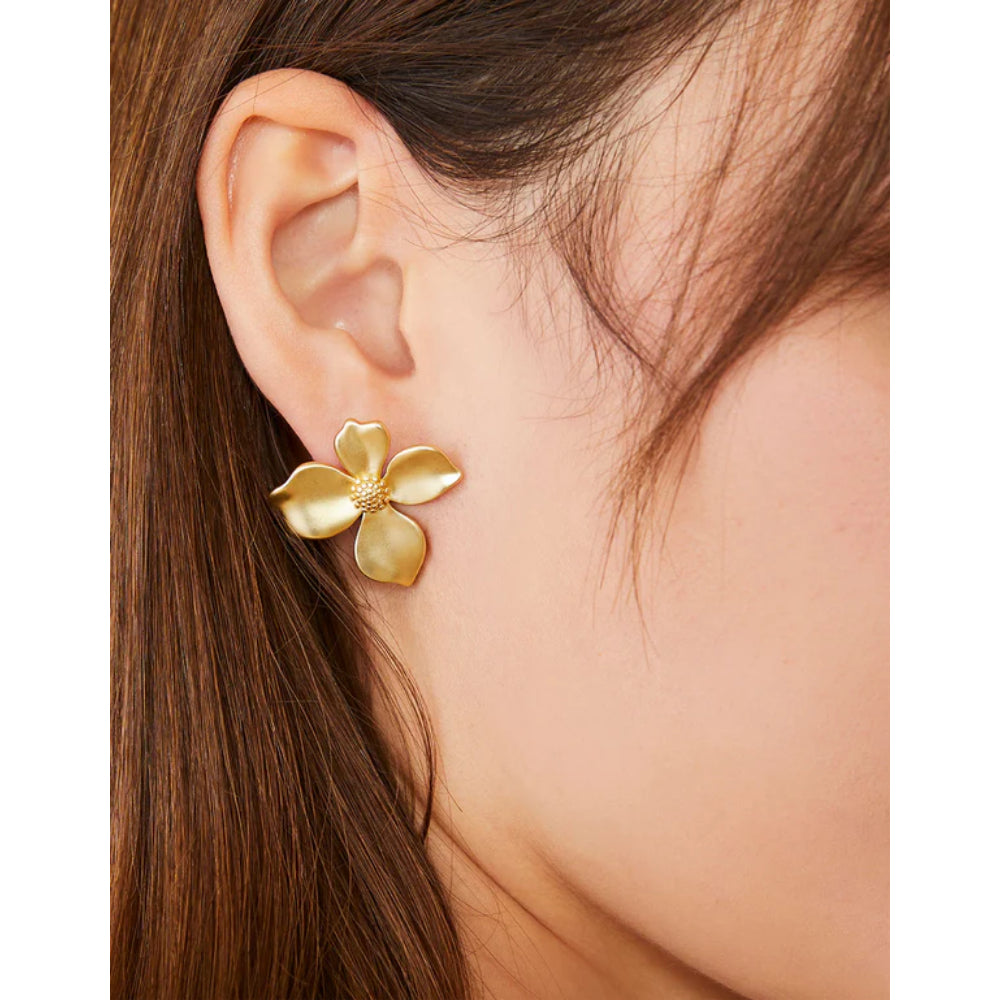 Gorgeous Gold-plated Spartina Wallflower Style Stud Earrings for Women