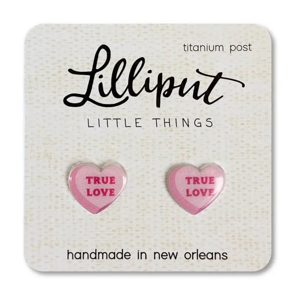 Charming Lilliput Conversation Heart Hypoallergenic Earrings