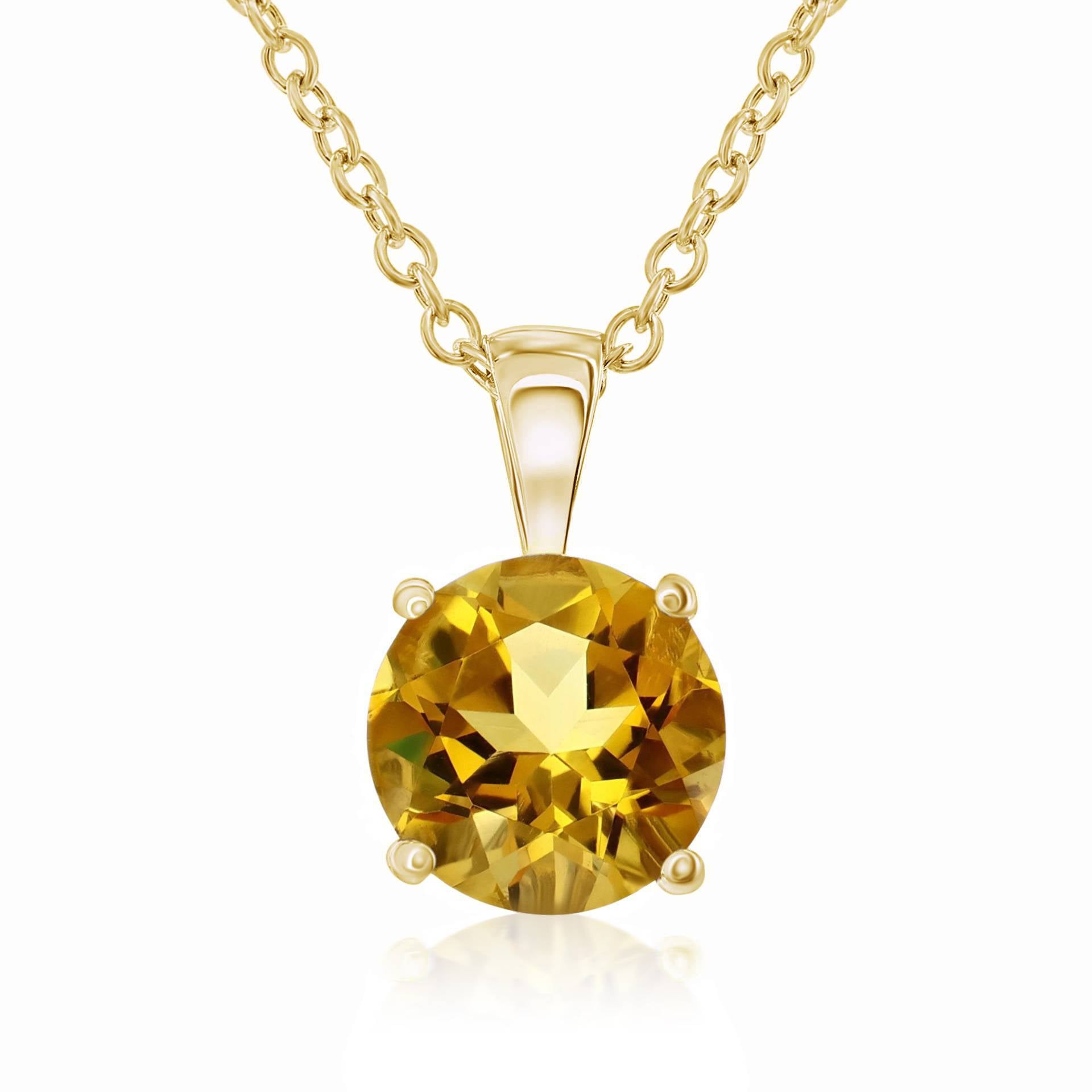 Smyth Jewelers 14k Gold Citrine Gemstone Pendant Necklace for Women's Jewelry