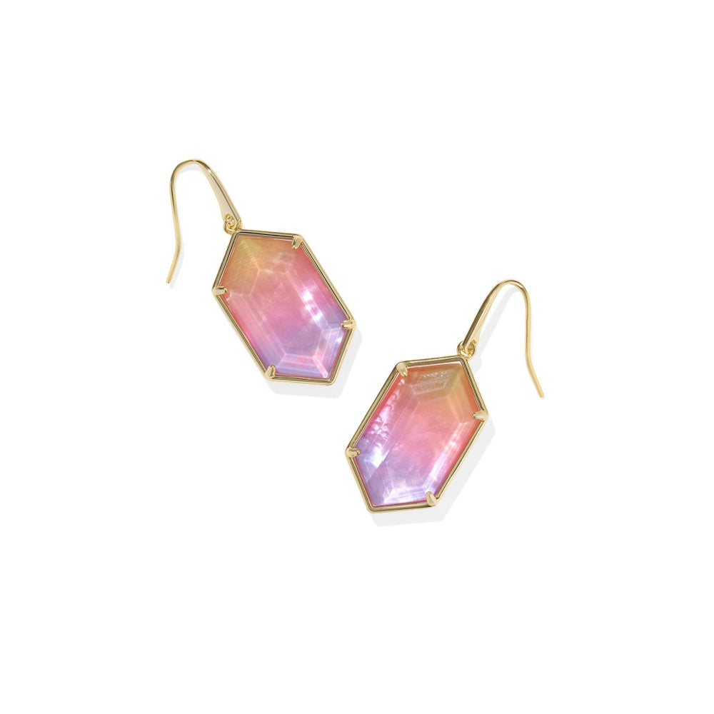 Stylish Kendra Scott 14k Yellow Gold Plated Over Brass Hallie Drop Earrings for Everyday Wear