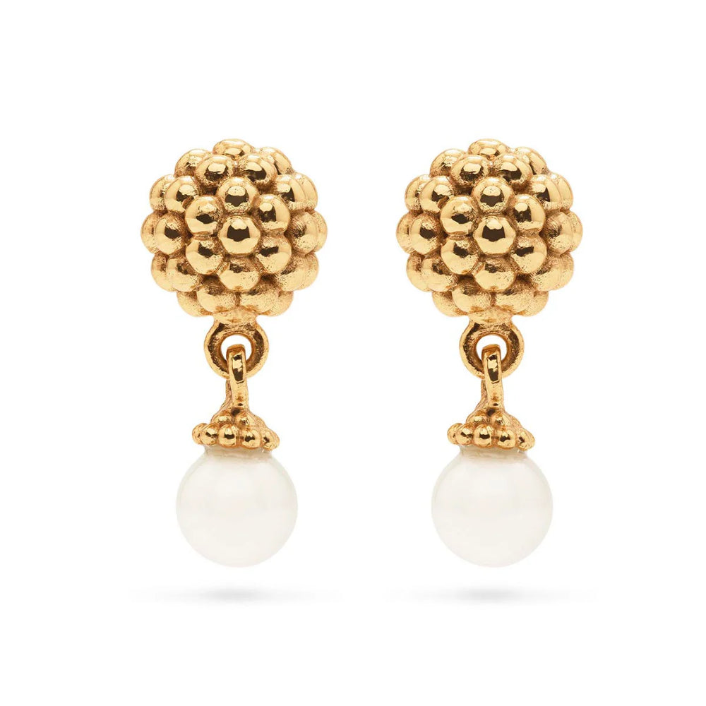 Pearl Capucine De Wulf Berry Drop Stud Earrings - Exquisite Ornament for Various Occasions