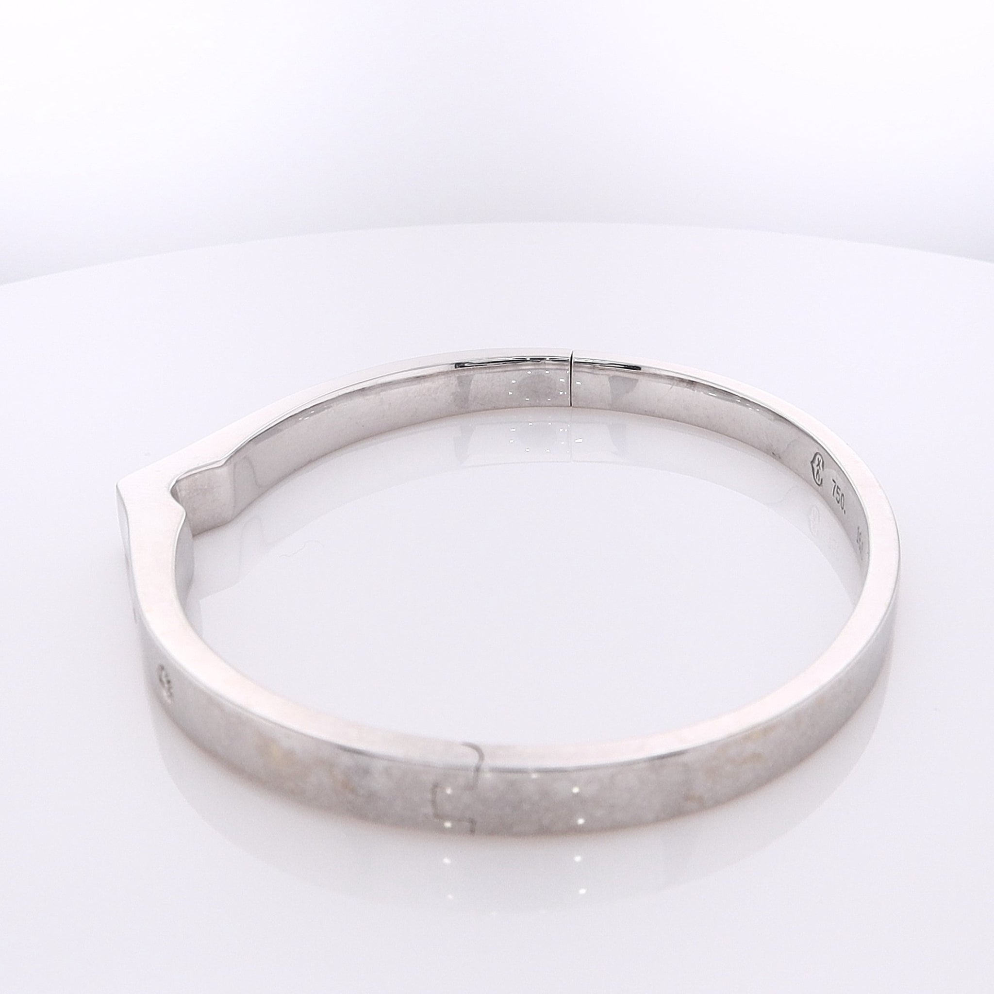 Exquisite 18 Karat White Gold Diamond Bangle Bracelet by Estate Philippe Charriol