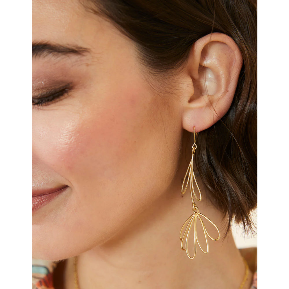 Spartina Fashionable Dippy Daisy Style Gold Plated Earrings