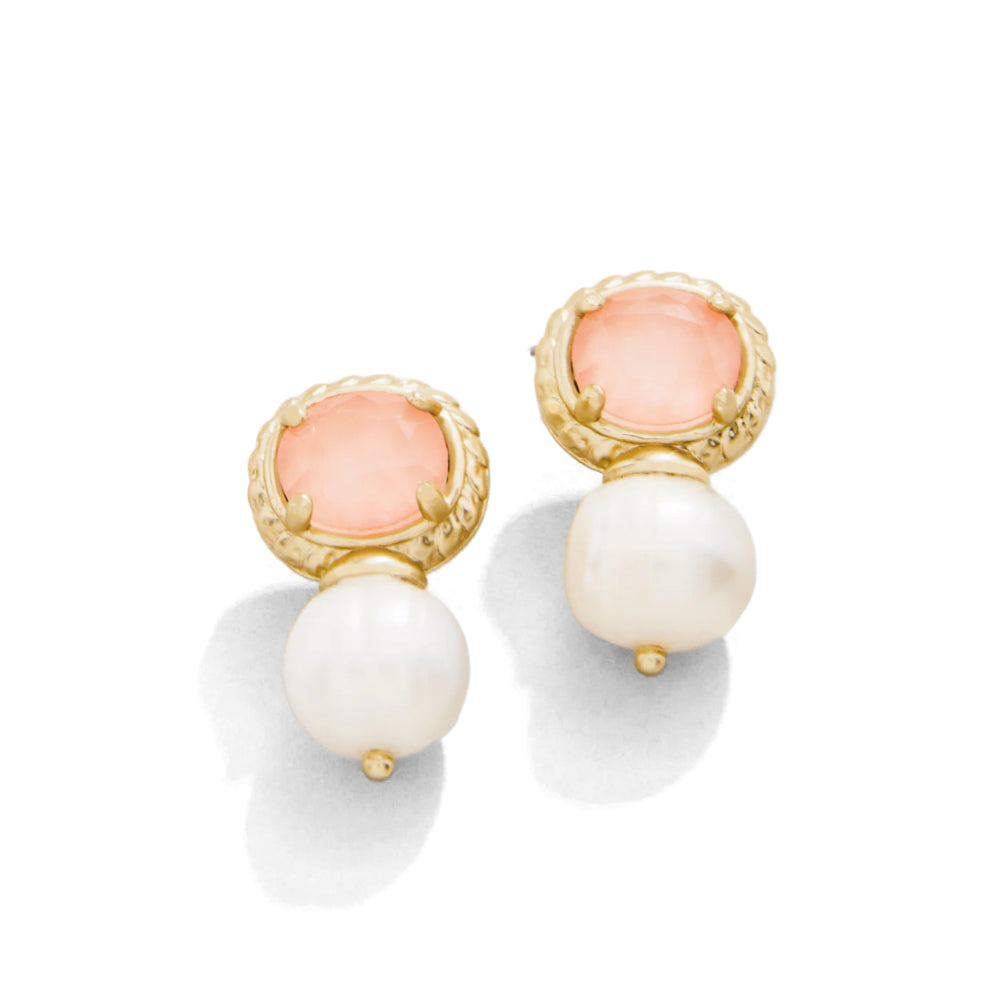 Exquisite Spartina Karina Petite Pearl Drop Stud Earrings for Fashionable Women
