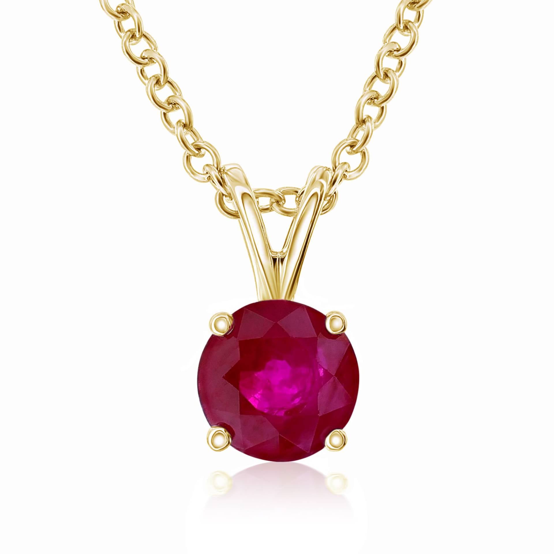 18k Gold Ruby Pendant Necklace by Smyth Jewelers - Elegant Style