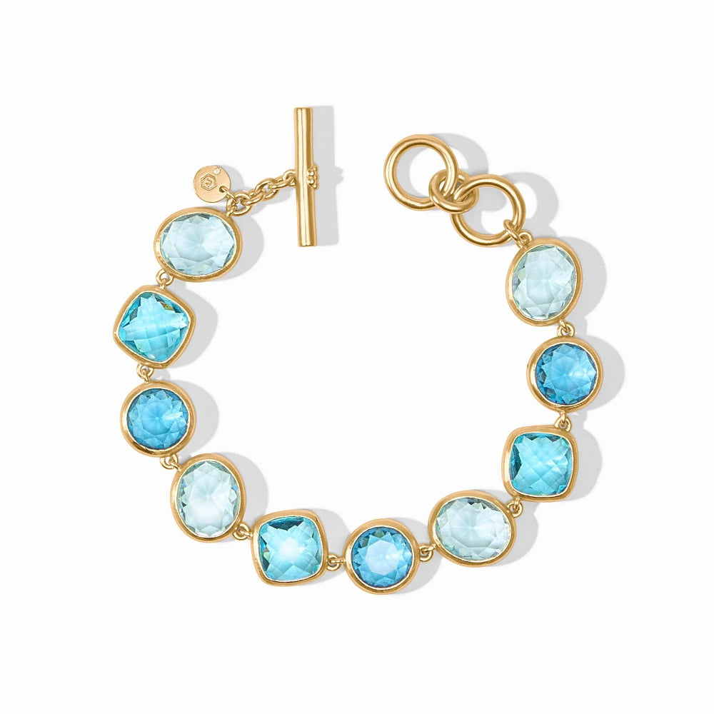 Julie Vos Glittering Kaleidoscope-Style Gold-Plated Tennis Bracelet for Women