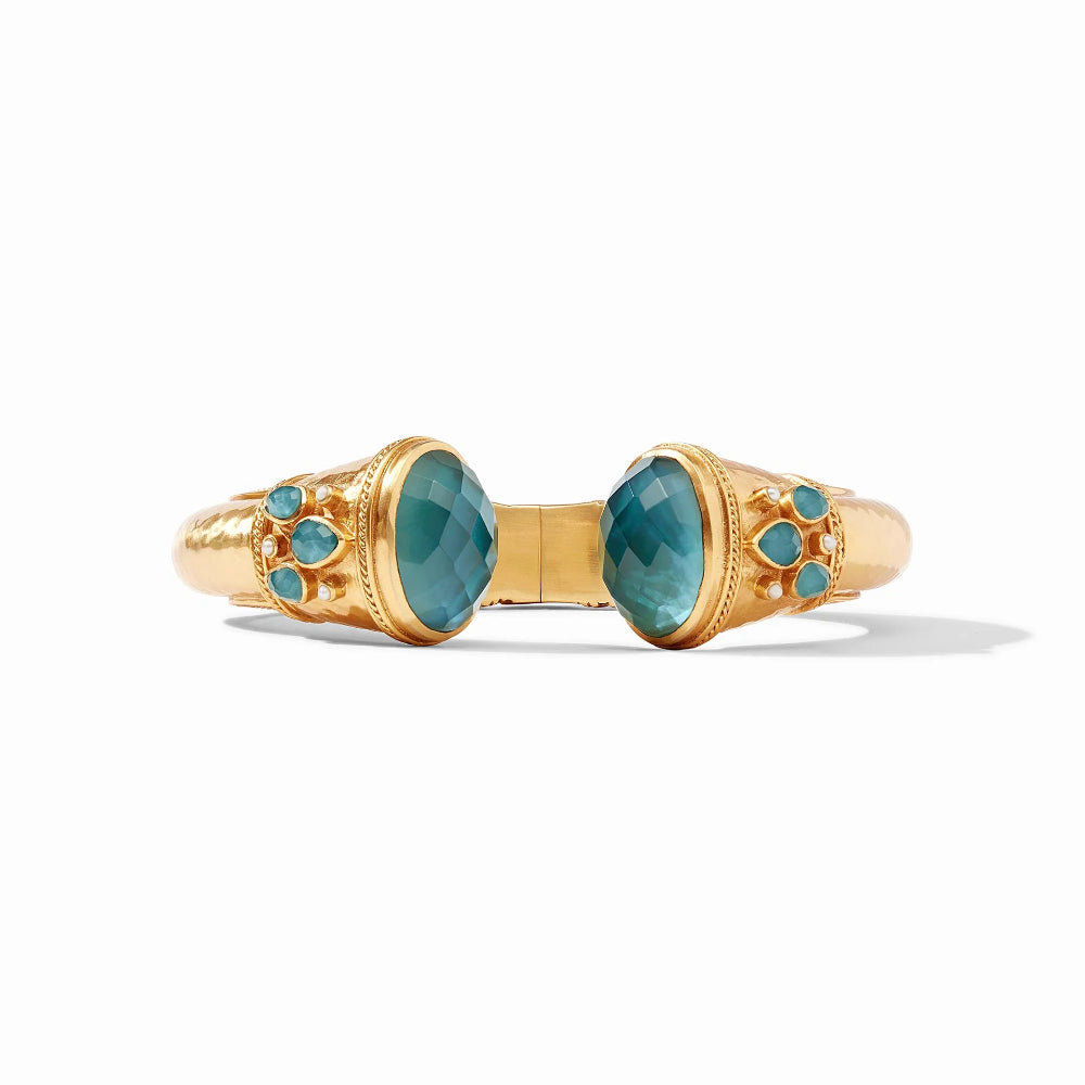 Julie Vos Gorgeous Rose - Cut Endcap 24K Gold - Plated Cannes Cuff