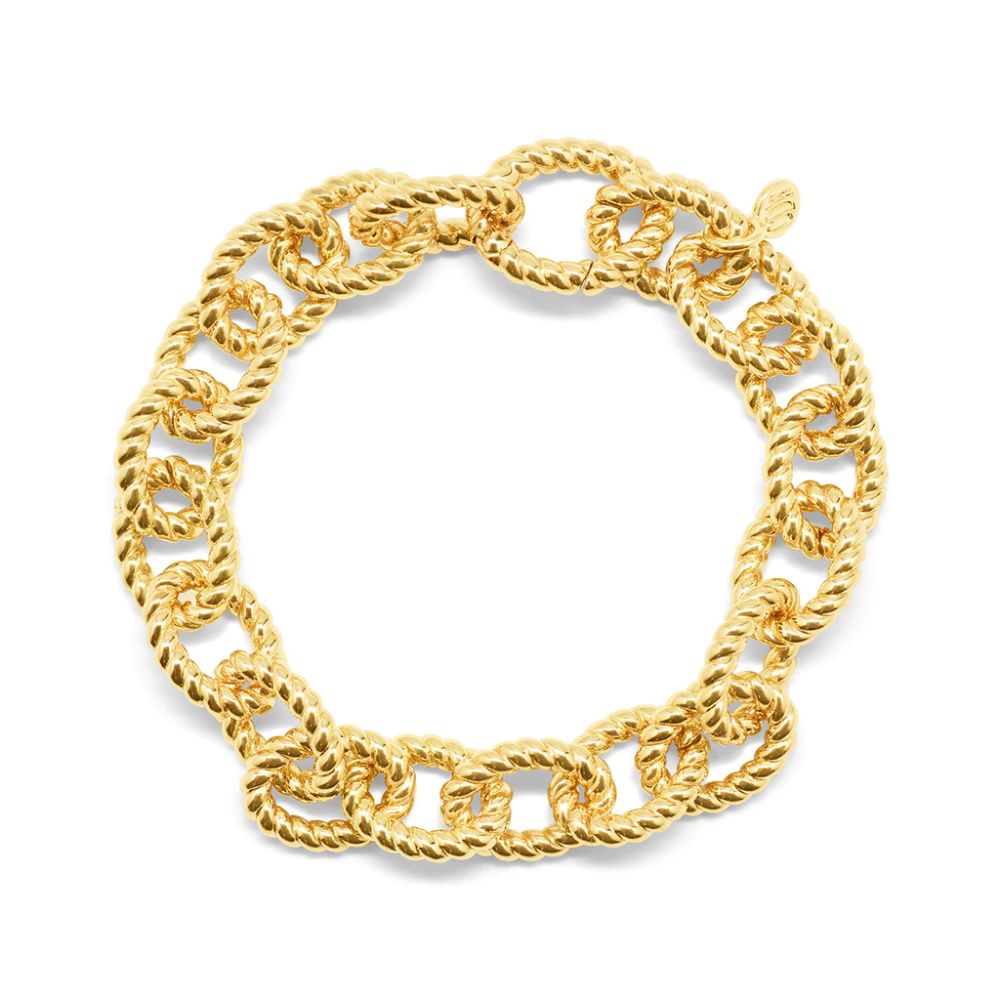 Capucine De Wulf Victoria Small Gold-Plated Brass Chain Bracelet for Women