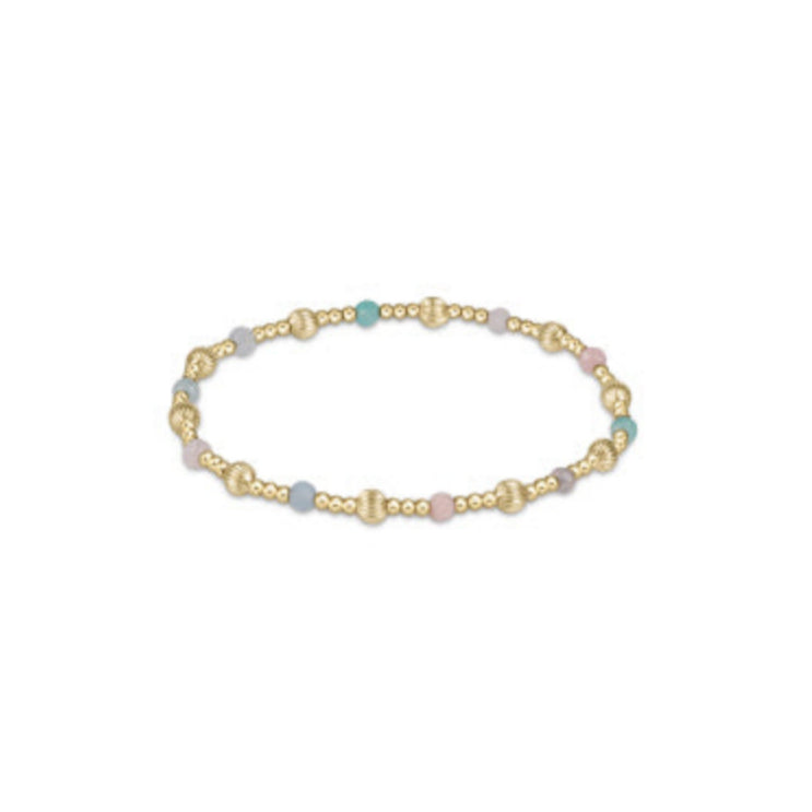 Enchanting 6.25-Inch 14kt Gold-Filled and Gemstone 4mm Bead Bracelet for Effortless Stacking - A Stylish Accessory