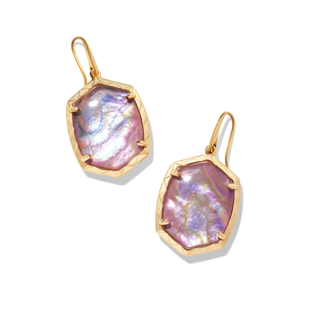 Kendra Scott Light Pink Iridescent Abalone Daphne Drop Earrings